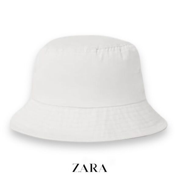 ZARA Kids | White | DENIM BUCKET HAT - Picture 1 of 3